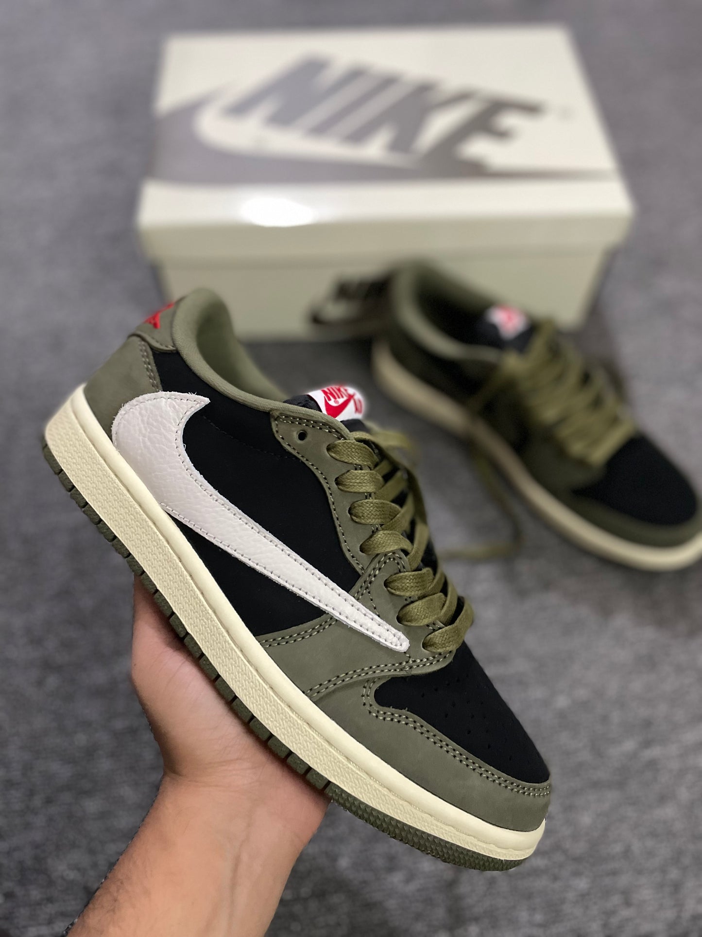 AJ 1 Low Travis Scott Black Olive