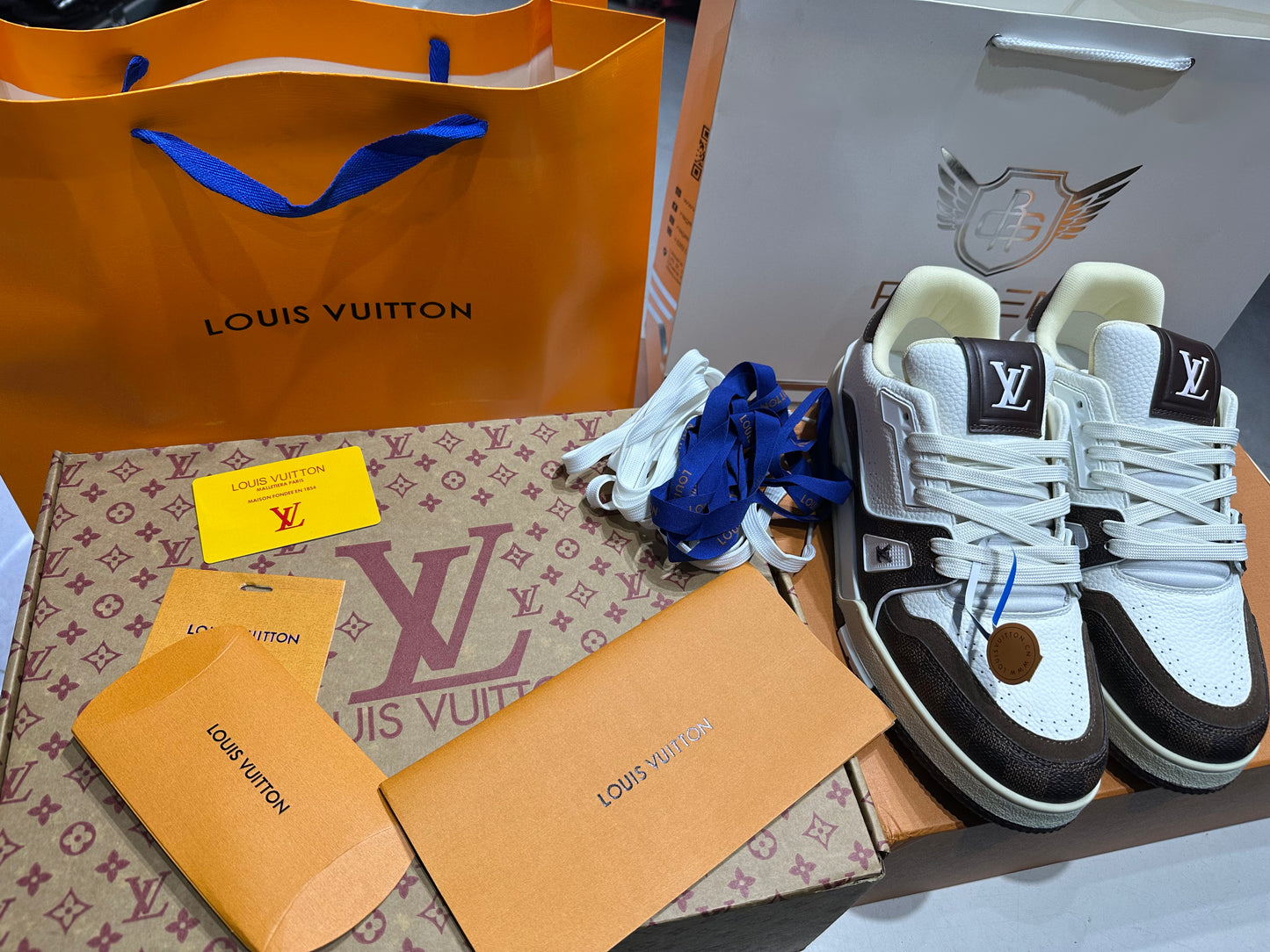 Louis Vuitton Trainer White Mocha (UA Batch)