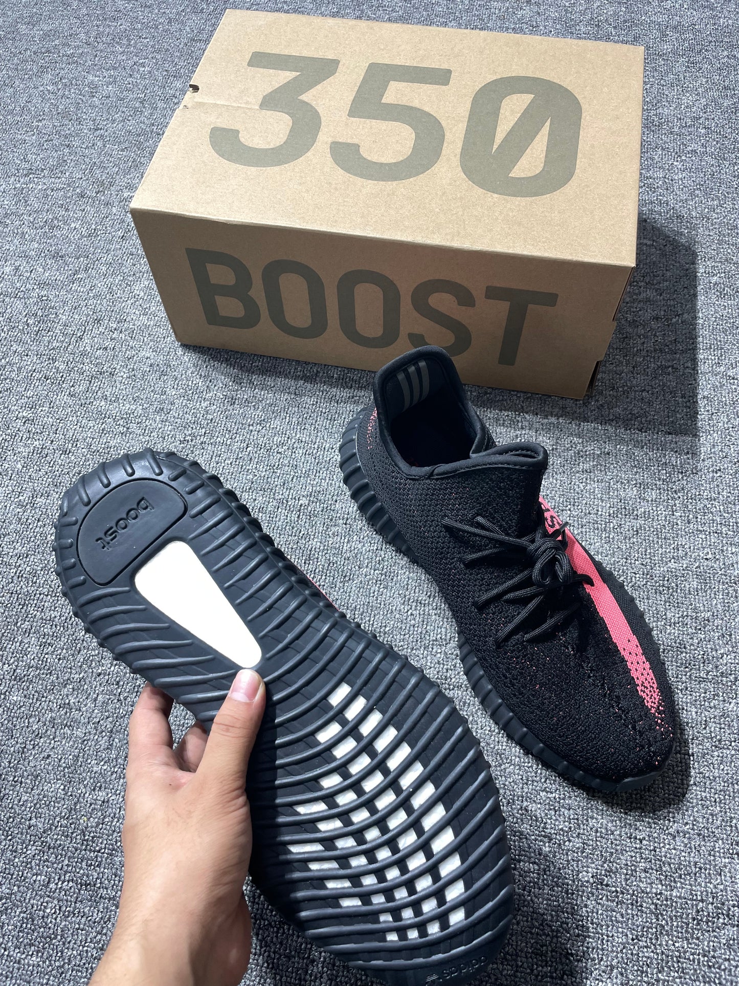 Yezzy Boost 350 Core Black Red