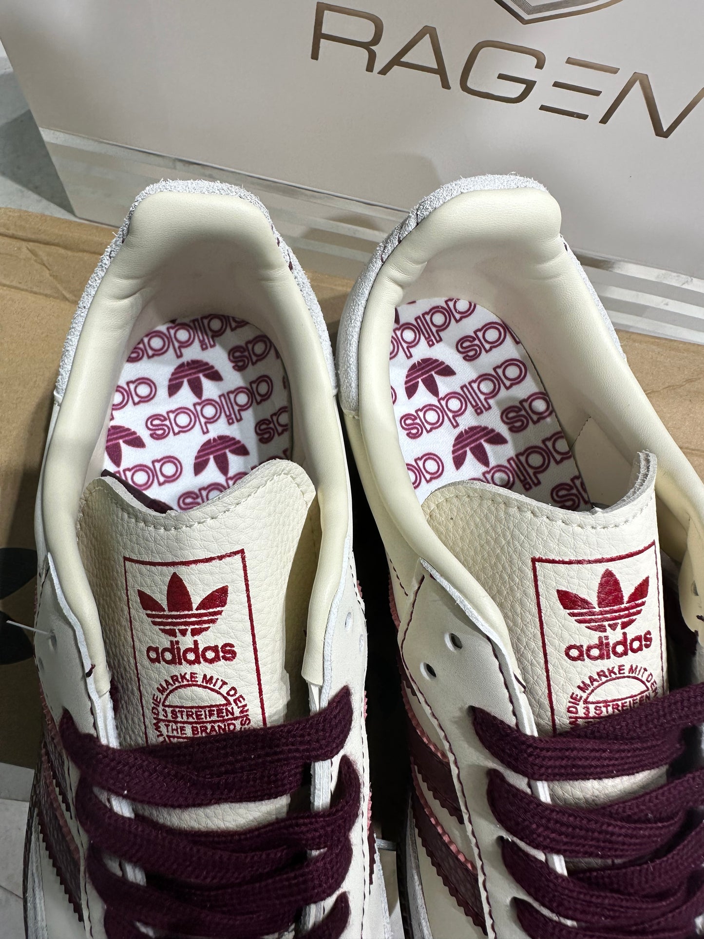 Adidas Samba Beige Maroon
