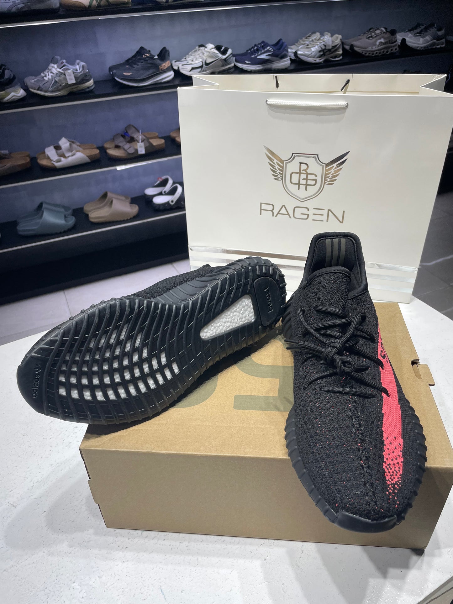 Yezzy Boost 350 Core Black Red