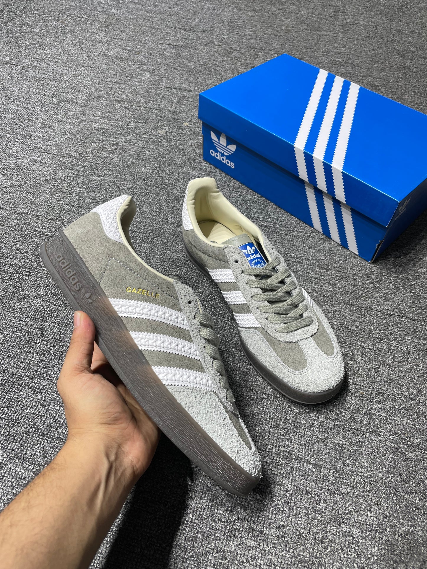 Adidas Gazelle Dark Grey White
