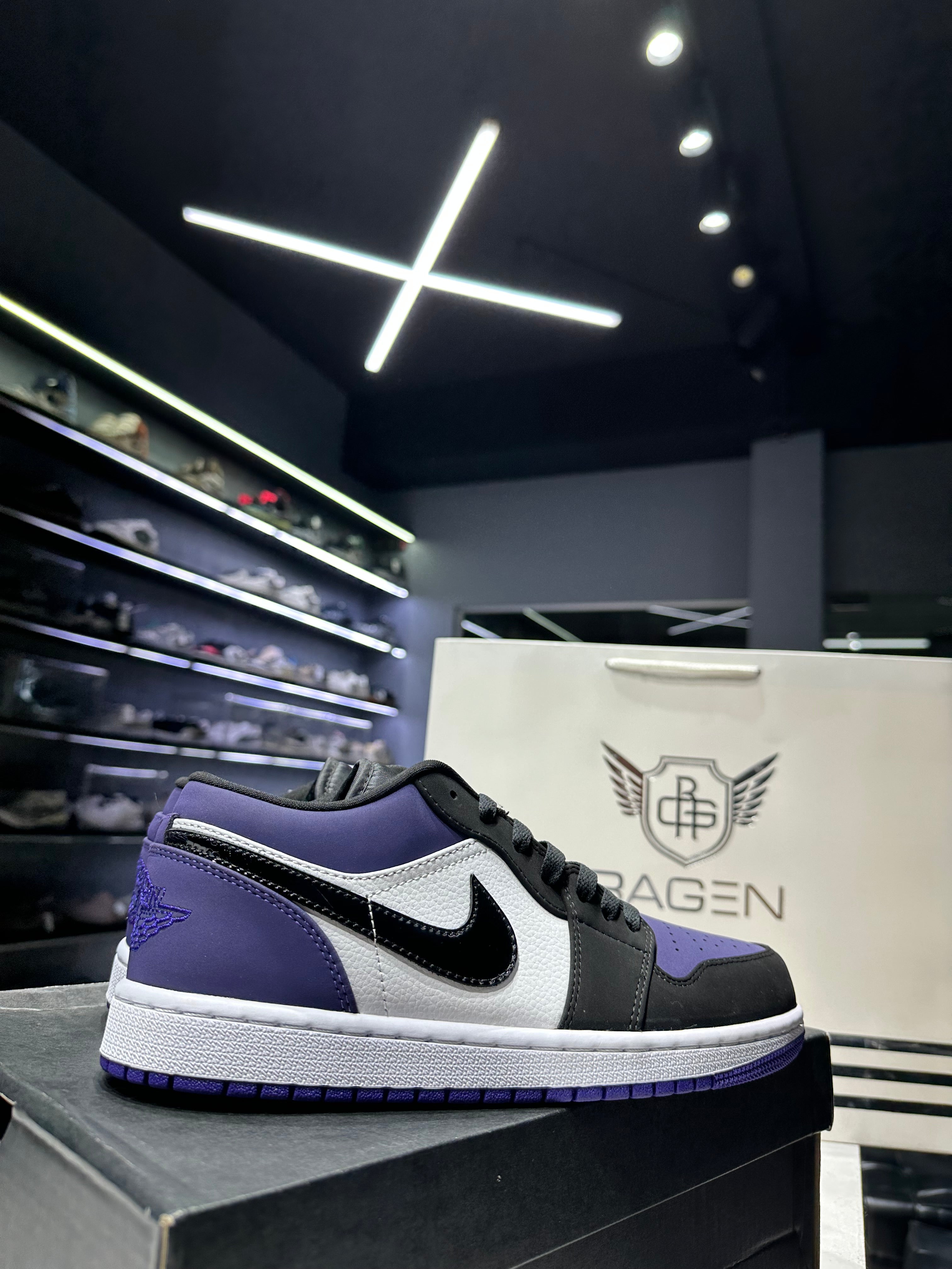 low court purple jordan 1
