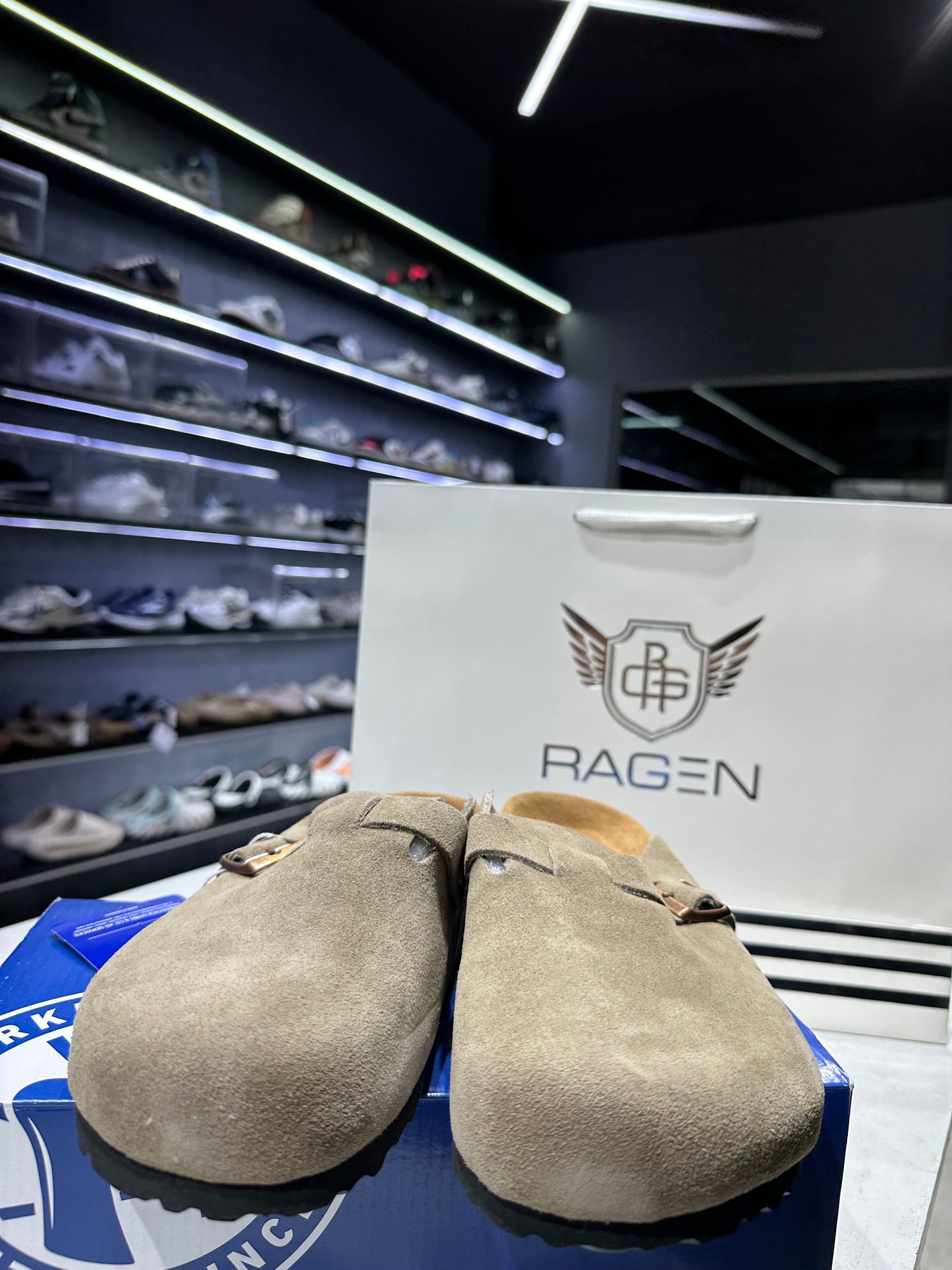 Birkenstock-Boston Taupe Earthy Brown