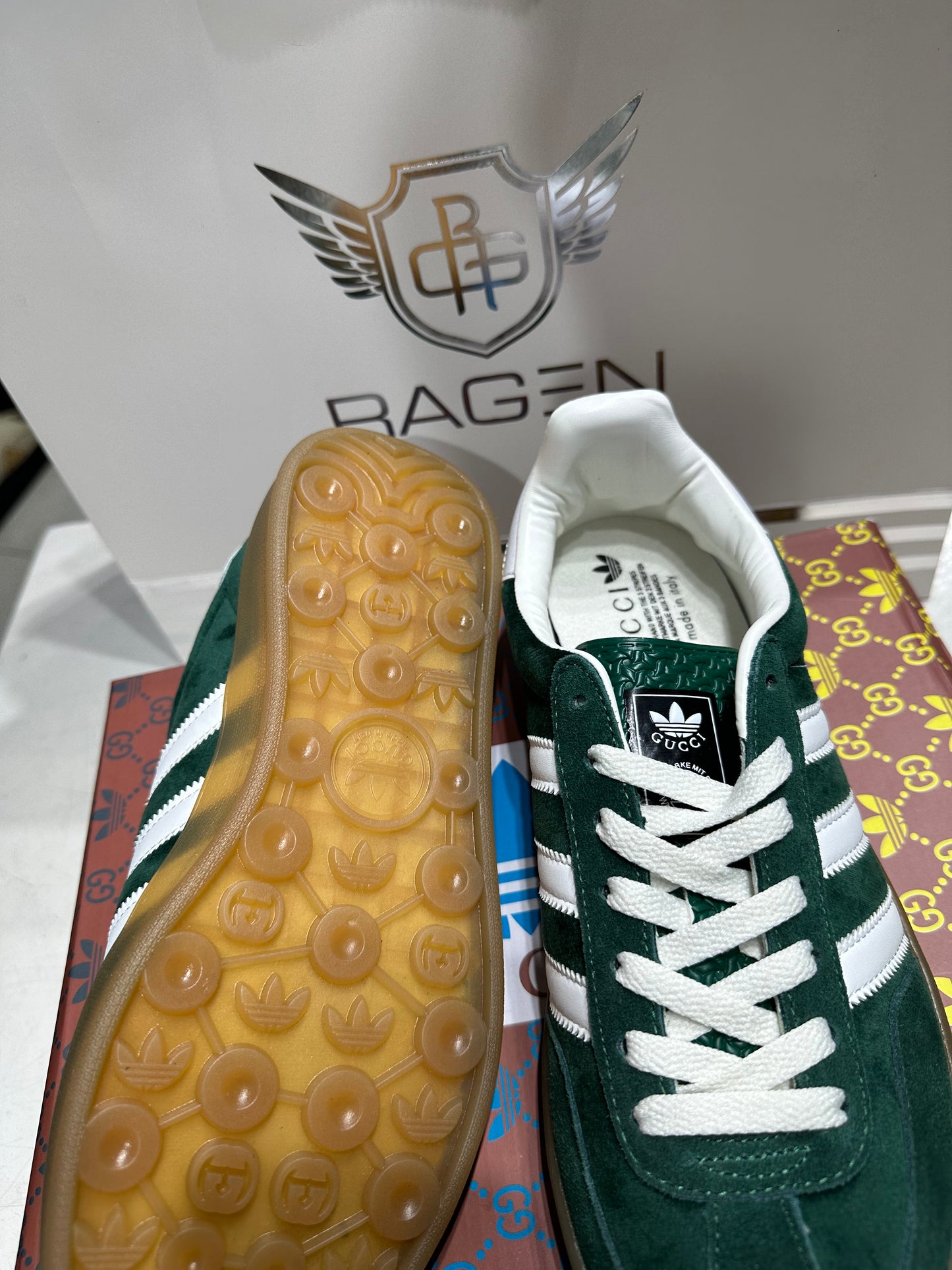 Adidas x Gucci Gazelle ‘Green Suede’