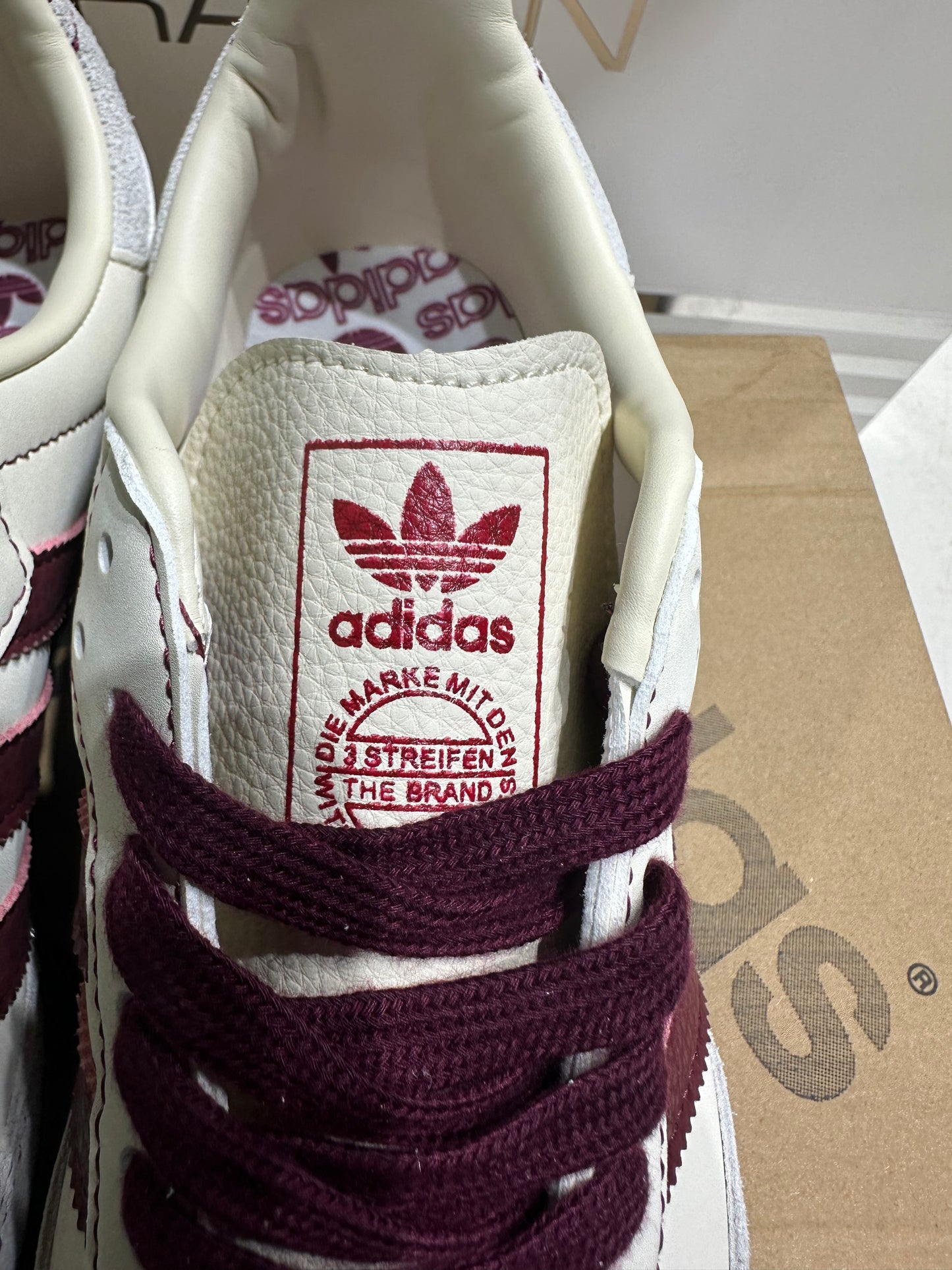 Adidas Samba Beige Maroon