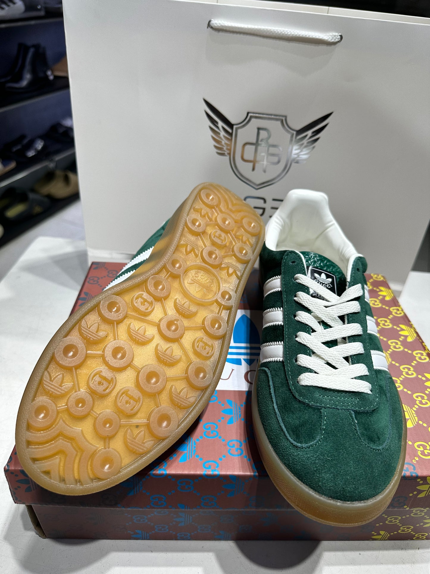 Adidas x Gucci Gazelle ‘Green Suede’