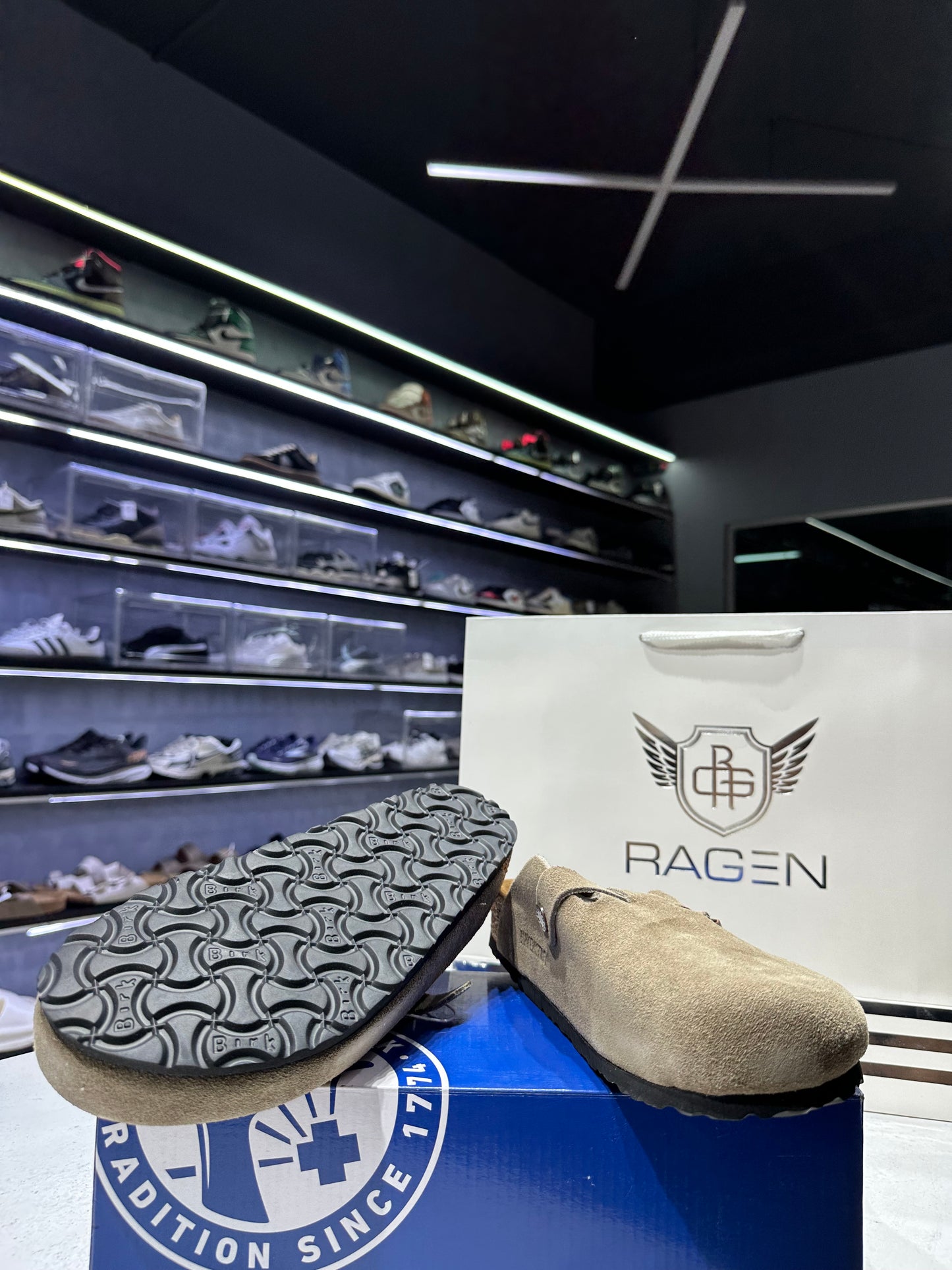 Birkenstock-Boston Taupe Earthy Brown