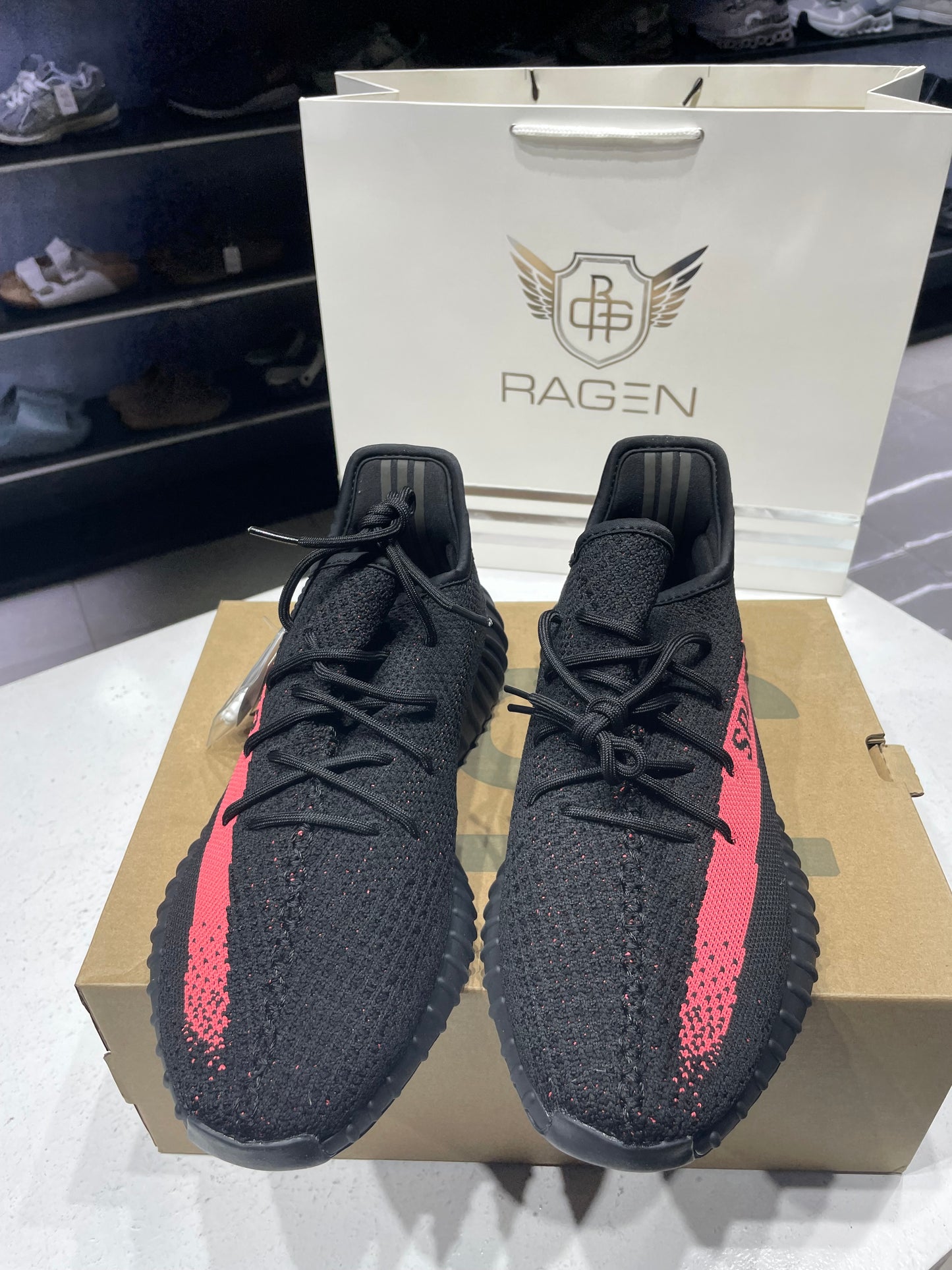 Yezzy Boost 350 Core Black Red