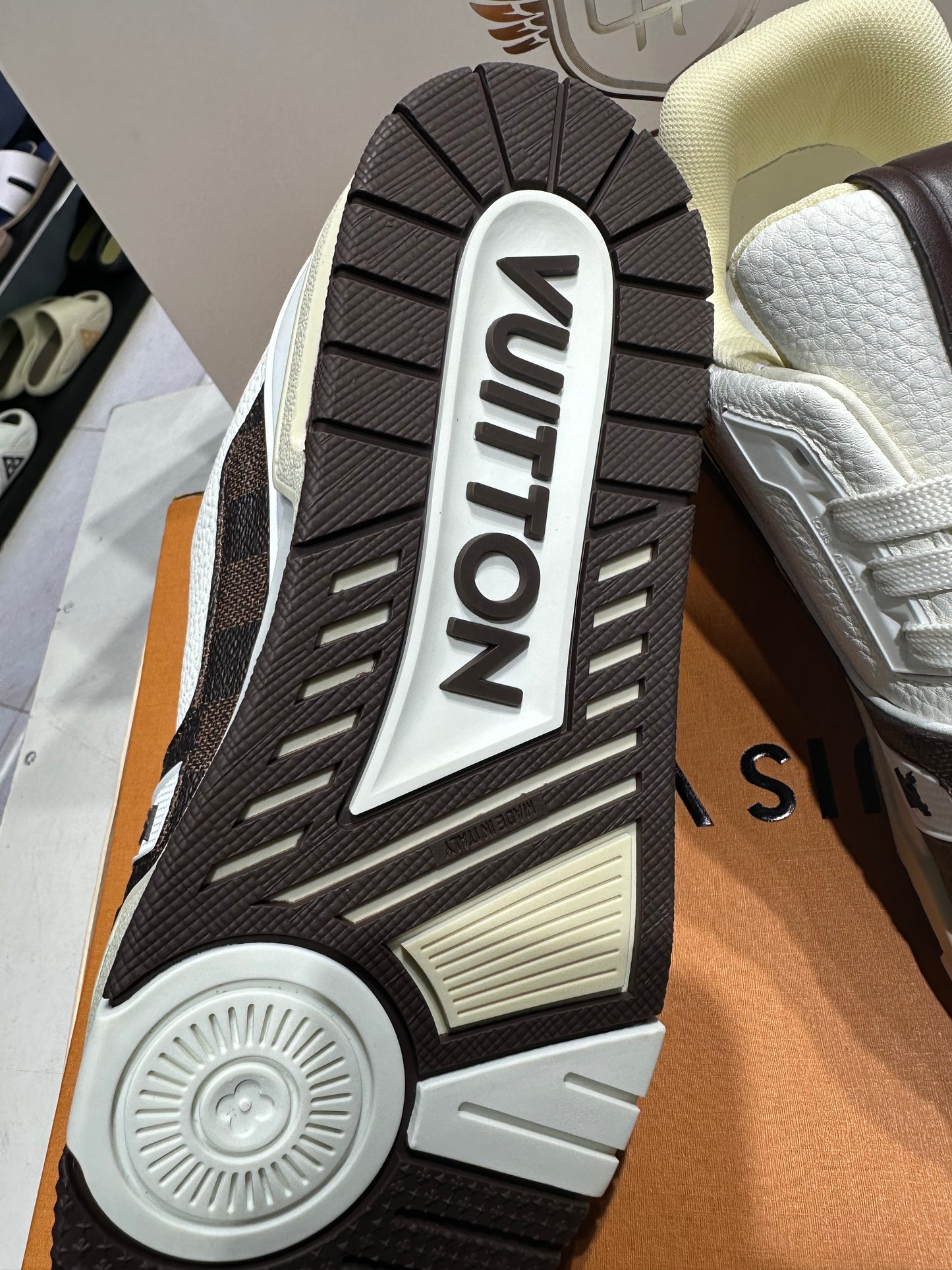 Louis Vuitton Trainer White Mocha (UA Batch)