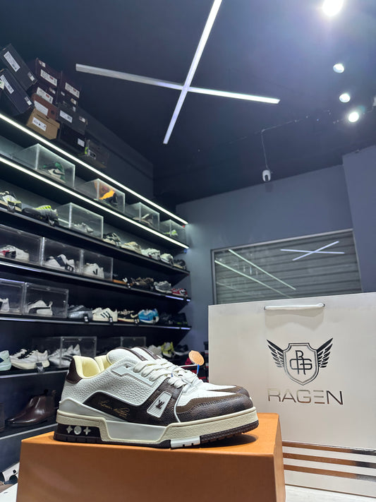 Louis Vuitton Trainer White Mocha (UA Batch)