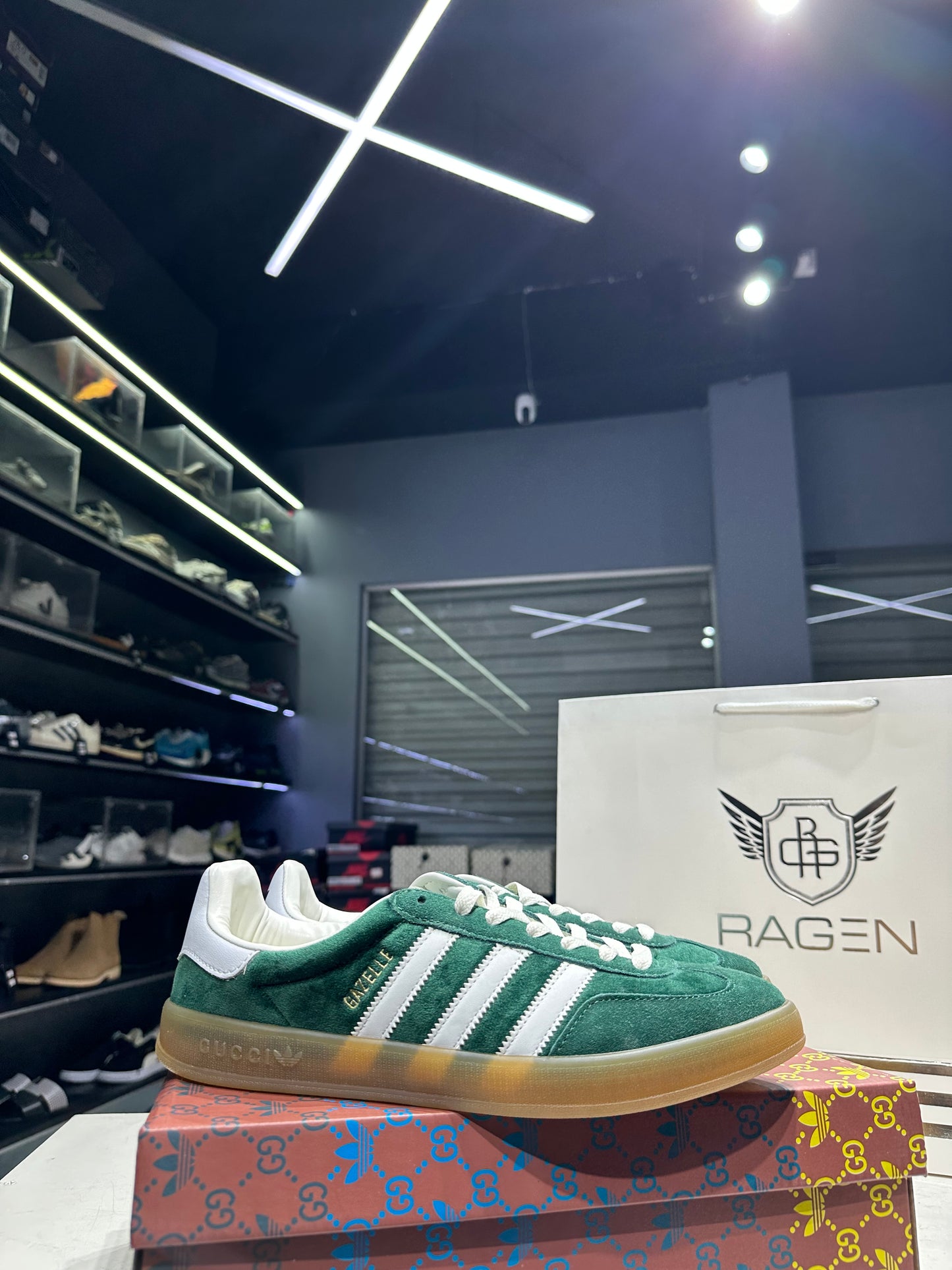 Adidas x Gucci Gazelle ‘Green Suede’