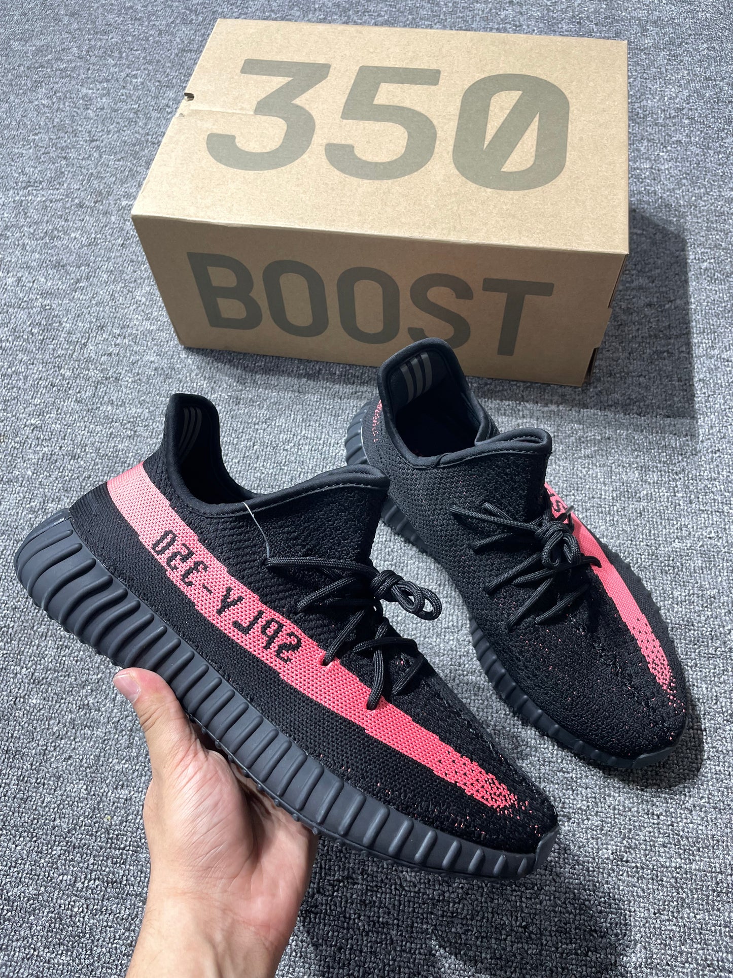 Yezzy Boost 350 Core Black Red