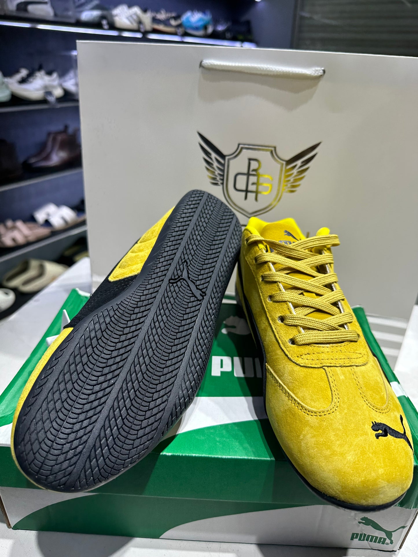 puma speedcat-pele-yellow-black