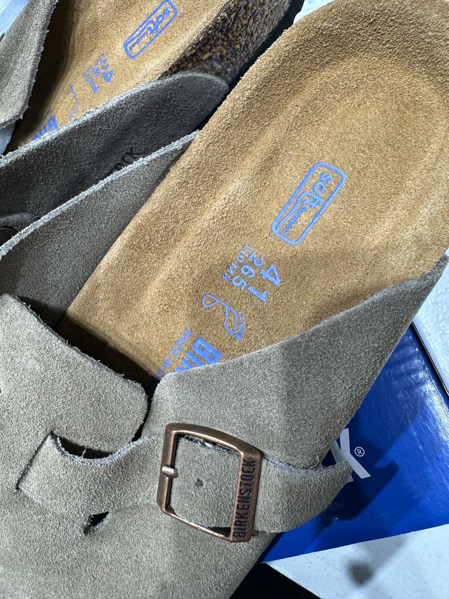 Birkenstock-Boston Taupe Earthy Brown