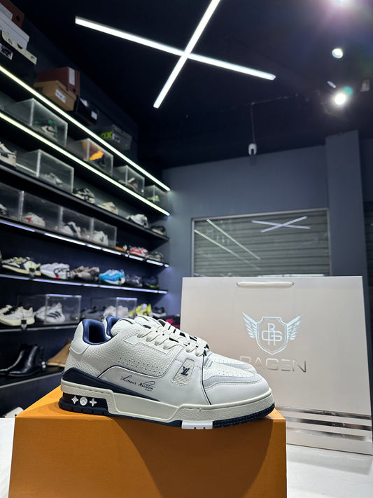 Louis Vuitton Trainer #54 Signature White Marine