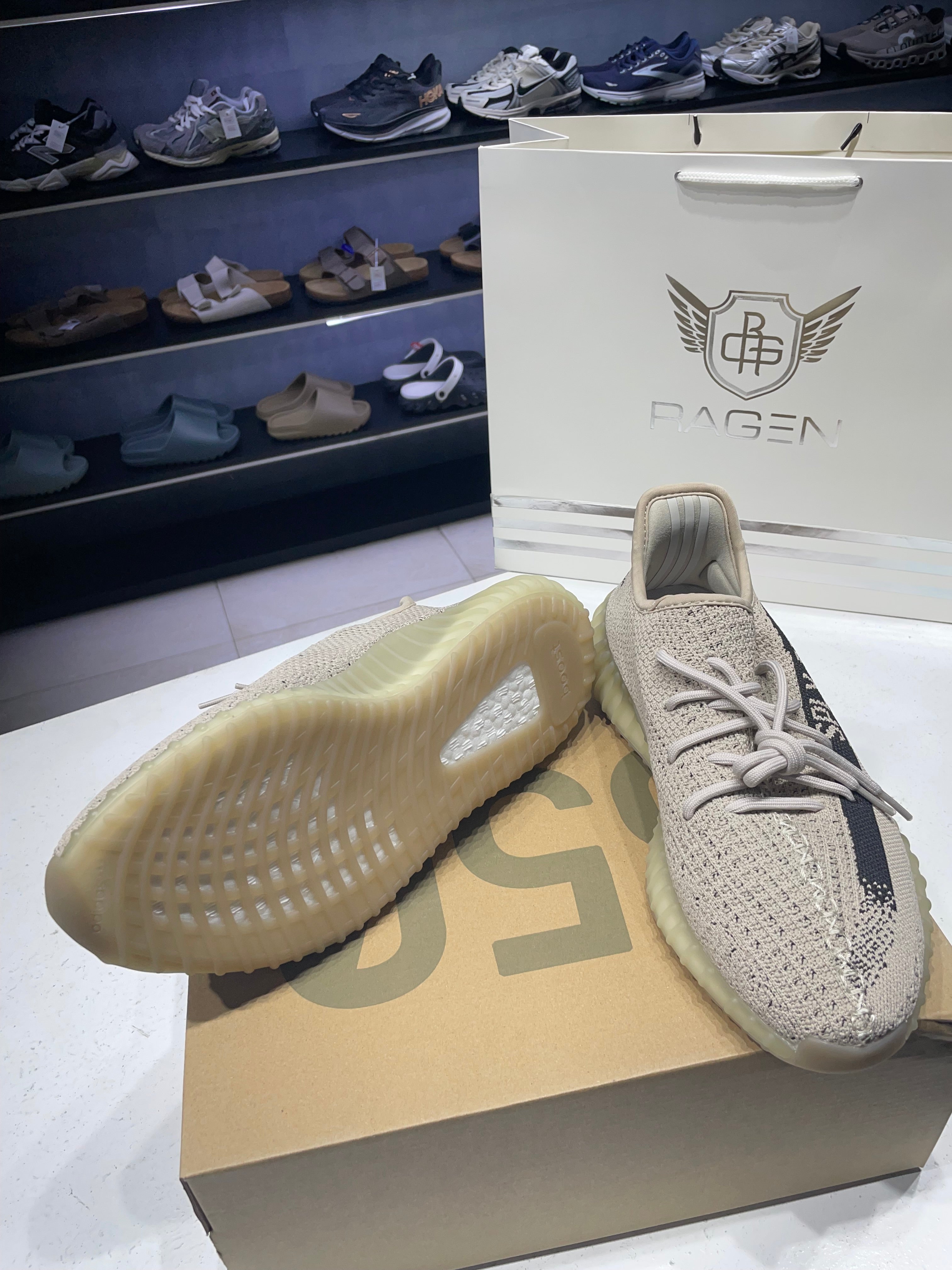 yeezy natural on feet