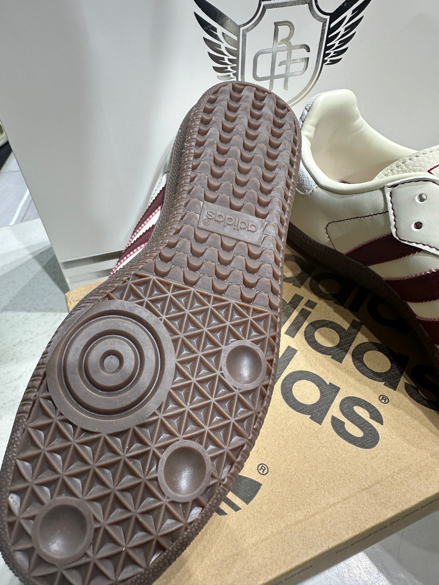 Adidas Samba Beige Maroon
