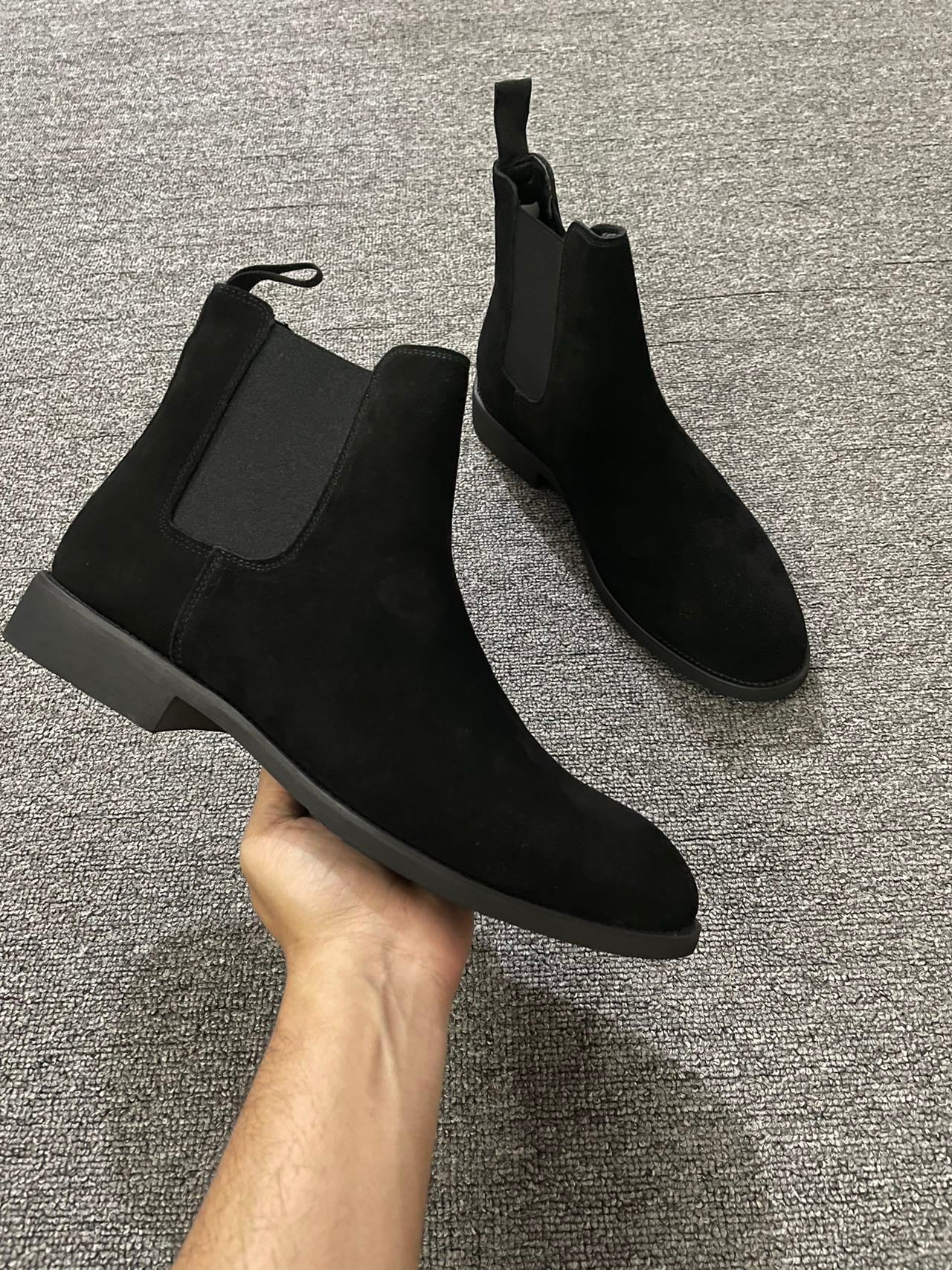 Chelsea Boot Suede Obsidian